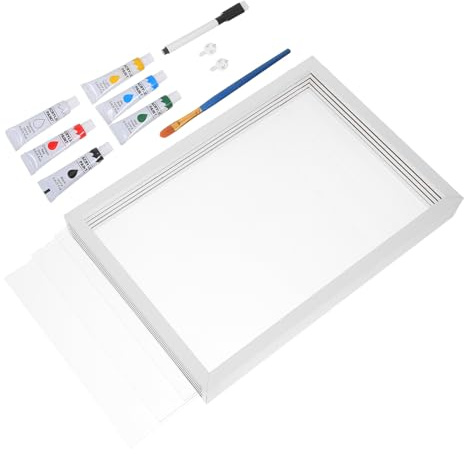 ARTIBETTER Family Handprint Frame Kit with Wooden Picture Frame, Handprint Keepsake Craft Set for Parents and Family, White Wood Material for Home Décor and Memory Preservation