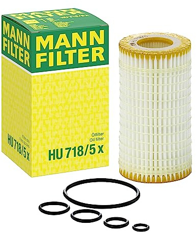 Mann Filter HU 718/5 x Cartridge Oil Filter Replacement Compatible With Dodge Sprinter 2500 Van (2007-2008), Sprinter 3500 Van (2007-2008), Mercedes-Benz C230 (2006-2009)