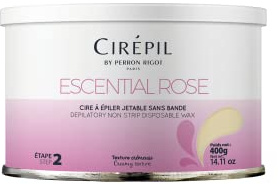 Cirepil - Escential Rose - 400g / 14.11 oz Hard Wax Tin - Creamy Stripless Wax for Sensitive Areas - Effective on Short & Shaved Hair - Professional Body & Bikini Depilatory Refill