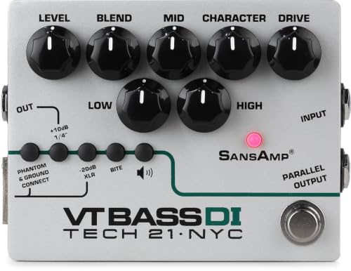 TECH 21 310089 Character Series VT Bass DI Gitarre Zubehör