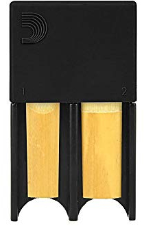 D'Addario DRGRD4ACBK Reed Guard für 4 Klarinetten/Saxophonblätter, Blister mit 1 Stück schwarz