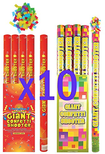 80cm Giant Confetti Shooter Party Wedding Poppers Compressed Air Cannon x10
