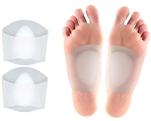 Supporti per il supporto plantare in gel, manicotti in gel morbido per supporto fascite plantare e supporto per piede piatto, archi caduti, speroni per tallone, sollievo dal dolore