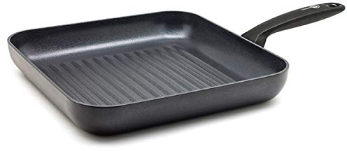 GreenPan Andorra Gesunde Antihaft-Keramik-Grillplatte, 28 cm, PFAS-frei, Induktionsgeeignet, Backofenfest, Schwarz