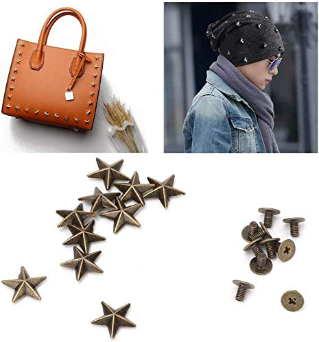 Borchie Stella 10 Pezzi 14mm Punta Conica Argento 0 Ruggine 0 Scolorimento, per Cuoio Abbigliamento Borse Scarpe Giacche Punk Rock Fai Da Te Decorazione Artigianale