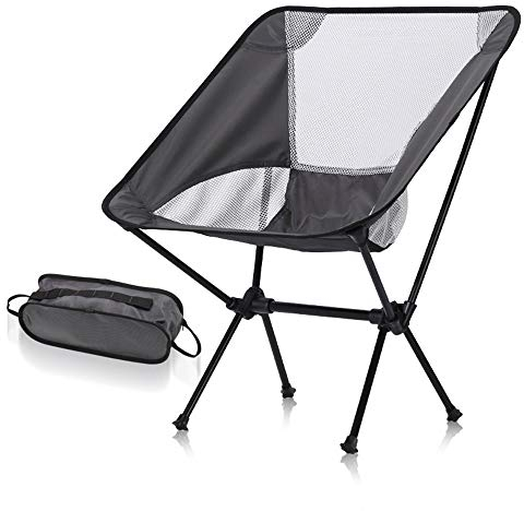 WANGLXFC Tragbar Campingstuhl Faltstuhl Klappbar Campingstühle Ultraleicht Angelstuhl Klappstuhl Moonchair Camping Hocker, Tragetasche für Angeln, Wandern, Picknick Unisex, White