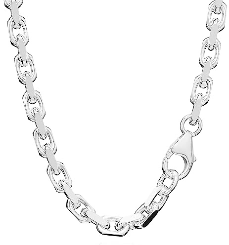 NKlaus Ankerkette 925er Sterlingsilber diamantiert 45–60cm 5,0mm 1 Stück