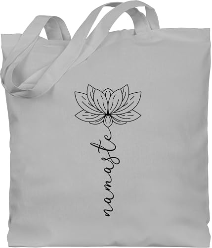 Shirtracer - Baumwolltasche - und Wellness - Namaste Lotusblüte I Geschenk Yoga