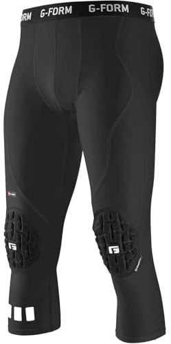 G-Form Pro 3/4 Padded Compression Pants, Black, Adult XL