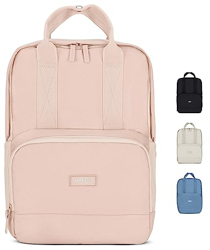 LARKSON Rucksack Damen & Herren Rosa - No 6 - Daypack mit 16 Zoll Laptopfach - Rucksäcke für City Schule Business - Schulrucksack Mädchen Teenager - Wasserabweisend