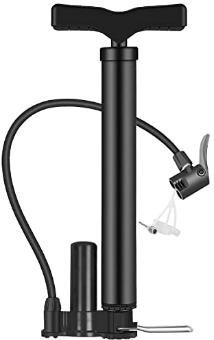 Taeku Pumpe Fahrradpumpe, Tragbare Rahmenpumpen Standluftpumpe Fahrrad Klein Fußpumpen Handpumpe alle Ventilarten für Rennrad Trekking Rad (Lufttank)