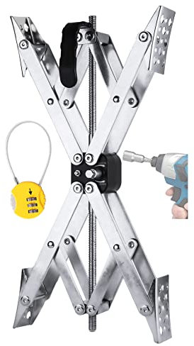 Maxchock X-förmiger Wohnmobil-Stabilisator, XL-Radkeil (ermöglicht Bohrmaschineneinstellung) mit Verriegelung, Doppelachse, Wohnmobil, Reifen, Reifen, während des Campings, 1 Stück