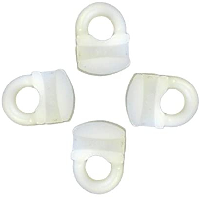 Ganci scorrevoli per tende, colore bianco, ganci scorrevoli per binari per tende, 10 mm x 6 mm, sottili, confezione da 20