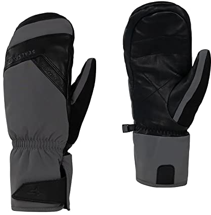 SEALSKINZ wasserdichte Fingerhandschuhe für Extremes kaltes Wetter, isoliert, mit Fusionskontrolle, SS24, Schwarz, M
