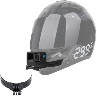 Lupholue uppgraderad motorcykelhjälm hakhållare kit med självhäftande böjda kuddar kompatibel med DJI Osmo, Insta 360, GoPro, Xiaomi Yi, SJCAM, Campark