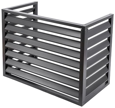 Air Conditioner Privacy Fence, Outdoor Unit Air Conditioner Cover, Trash Can Decorative Slat Fence, Louver Grid Panel, Aluminum Alloy for Outdoor Privacy Protection Air Conditioner or Trash Can ( Colo