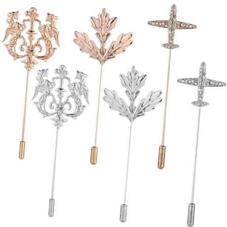Lurrose 6stücke Vintage Anstecknadel Für Herren Teiliges Stilvolle Krawattennadel Brosche Für Hochzeiten Und Partys Eleganter Kragenhalter Für Anzüge Und Erhältlich