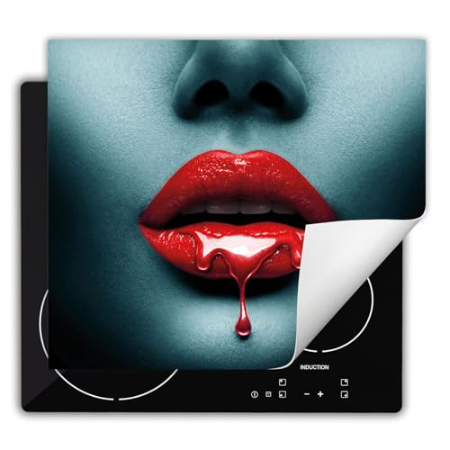DarHaus Herdabdeckplatte Ceranfeld, Rot, 60x52 cm