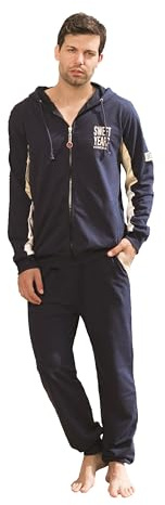 Sweet Years Tuta Homewear Uomo In French Terry, Per Mezze Stagioni Vari Modelli Maschile, Ideale Per La Primavera/Autunno E Estate