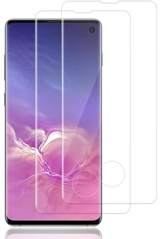 Elekpia für Panzerglas Kompatibel mit Samsung Galaxy S10, [2 Stück] 9H Härte Schutzfoile, Frei von Kratzern, Kratzfest Displayschutzfolie, Anti-Fingerabdruck, 3D Full Screen Folie - Transparent