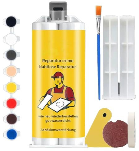 Kit de réparation de fissures de pierre de carrelage polyvalent, pâte de réparation de carrelage et de vernis céramique, kit de réparation d'éclats de marbre pour réparer les éclats de baignoire fissu