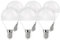 DAVLED – Bombilla Led e14 – Bombilla e14 fria – Bombilla Casquillo Fino – Bombilla Globo fina – Bombilla Roscada Fina - Lampada – Bombilla esférica – Light Bulb - EXCELENTE ILUMINACIÓN - PACK 6