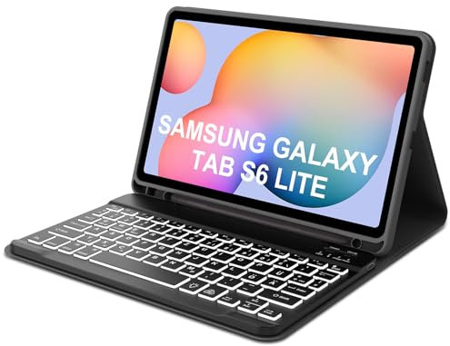 OCCTINGKIND-10 Zoll Kabellose Bluetooth Tastatur für iPad/Android-Tablets, Deutsches Layout QWERTZ, Hintergrundbeleuchtung, Für Samsng Galaxy Tab/Lenovo Tab/Xiaomi Pad/Redmi Pad, Schwarz
