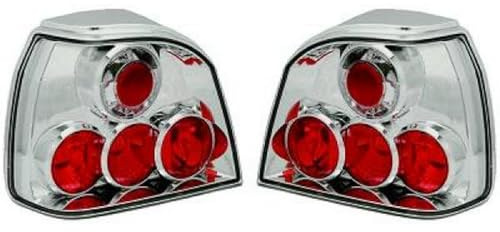 Rückleuchten Set Fahrer- und Beifahrerseite Links+Rechts Chrom Look passend für VW Golf 3 1991-1998