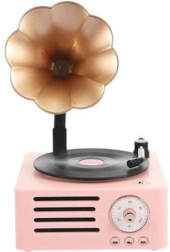 Tocadiscos Gramófono, Reproductor De Música Retro, Altavoz Bluetooth Retro Con Función De Altavoz Y Tres Efectos De Sonido Ajustables, Fácil De Transportar, Regalo Creativo Para Mujeres Y Hombres
