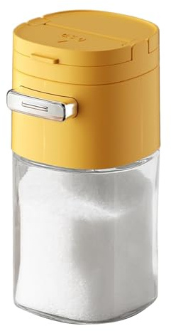 Tanxemery Azucarero de Vidrio - Vaso Dosificador Para Azúcar Con Vertedor | Envase para Especias de Alta Transparencia, Suministros de Cocina para Hornear para Pimienta y Otros