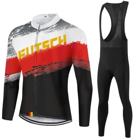 UGLY FROG 2026 Fahrradbekleidung Set, Herren Langarm Radsportanzüge Radtrikot Radfahren Kleidung Langärmeliges Fahrradtrikot mit Thermofleecefutter Radhose mit Sitzpolster Winter