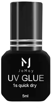 5ml Wimpernkleber UV Jo.may für Wimpernverlängerung.Transparent. Trockenzeit 0,1 Sek. Eyelash Glue 5 Gramm. Korea. (Schwarz-silber Kappe)