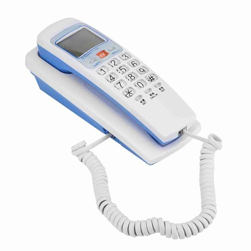ZDETGU Téléphone Filaire Téléphonique avec ID de L'appelant FSK/DTMF Standard 30 Numéro Contrôle de Volume de Stockage Anti-jumeau pour Le Bureau à Domicile (White)