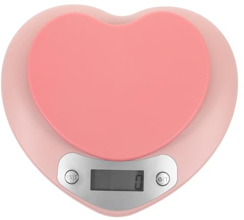 Homoyoyo Bilancia Cucina Digitale Alta Precisione Bilancia Elettronica Compatta Design Moderno Rosa per Cucina e Ristorante Display e Funzione Tara