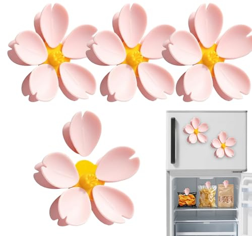 20 Stück Clips für Tüten, Verschlussclips für Beutel, Kirschblüte Plastik Tütenclips, Gefrierbeutel Clips mit Magnetischer, Klipser für Tüten für Aufbewahren Süßigkeiten, Kartoffelchips, Snacks