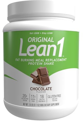 Lean1 meal replacement protein powder, chocolate flavor, 15 serving tub