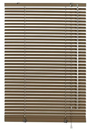 Gardinia Alu-Jalousie, Sicht-, Licht- und Blendschutz, Wand- und Deckenmontage, Alle Montage-Teile inklusive, Aluminium-Jalousie, Mocca, 90 x 175 cm (BxH)