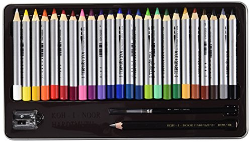 KOH-I-NOOR 8284 Aquarell färgade fina vaxpasteller (paket med 24)