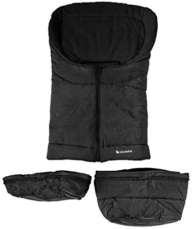 Altabebe AL2211P-01 Winterfußsack 2 in 1 Alpin Kollektion, dunkelgrau/schwarz…