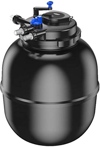 AquaOne Druckteichfilter CPF-75000 I Teichfilter für Teiche bis 100.000 Liter I Bio Teich Filter inkl.55 Watt UVC Klärer mit Kurbelreinigung I schwebealgenfreies klares Wasser