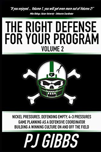 THE RIGHT DEFENSE FOR YOUR PROGRAM VOLUME 2: NICKEL PRESSURES, DEFENDING EMPTY, 4-3 PRESSURES, GAME PLANNING AS A DEFENSIVE COORDINATOR AND BUILDING A WINNING CULTURE ON AND OFF THE FIELD