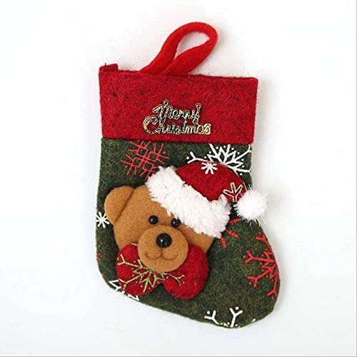 Vimmor 2 Pares Año Nuevo Bolsillo Tenedor Cuchillo Cubiertos Bolsa Hogar Fiesta Mesa Cena Decoración Vajilla Adornos Santa Reno Navidad Oso