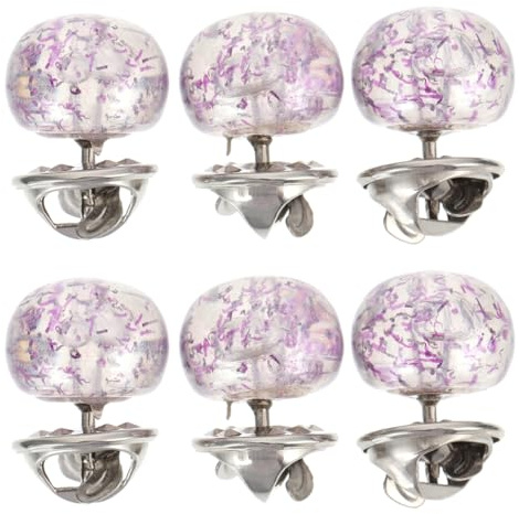 EXCEART 6 PièCes Boutons Invisibles Pour VêTements Corsages Discrets Violet Avec Acier Inoxydable Pour Chemises Jupes ChâLes DéCorations Mariage Quotidien