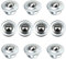 10 PCS Stainless Steel Roller Ball Transfer Bearing, FERCAISH Universal Rotation Ball Casters Round Ball Transfer Units for Transmission Roller Stand Roller Stand