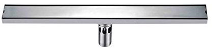 FCS Bathroom Duschrinne Edelstahl Ablaufrinne, Bodenablauf Dusche Duschablauf Sehr Flach Duschabfluss Duschablaufrinne Duschrinne für Küche, Bad, Dusche, Garage und Keller (Size : 110cm)
