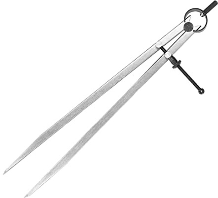 Eujgoov Adjustable Lockable Steel Wing Divider, Leather Compass for Woodworking & Leather Craft, Marking & Scribe Tool (300mm)