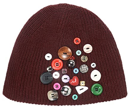 TianWlio Herren Wintermütze für Damen Stricken Männer und Frauen im Freien gestrickte warme Mütze Bunte Knöpfe Mode Strickmütze Herbst und Wintermütze Winter Grobstrick Mütze Fleecefutter Warm