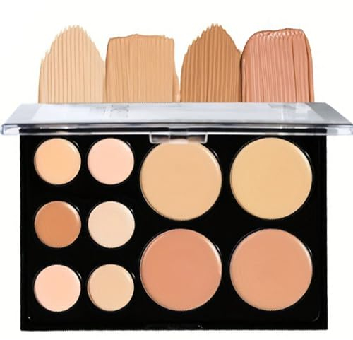 Concealer Full Coverage - 10-Shades Concealers & Correctors Cream Contour Palette For Under Eye Concealer,Acne & Blemishes,Reduces Redness Waterproof Long Lasting Matte Foundation