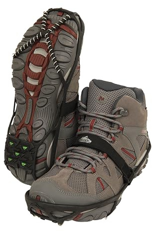 Cascade Mountain Tech Ice Traction Cleats - Ice Traction 360 - Hybrid Spike/Coil - Black - Small/Medium