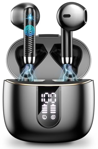 Bluetooth 5.3 Kopfhörer, In Ear Kopfhörer Kabellos mit 4 Mic, 48H Tiefer Bass Spielzeit Wireless Earbud, LED-Anzeige, Bluetooth Ohrhörer mit ENC Noise Cancelling, IP7 Wasserdicht Kopfhörer Sport USB-C
